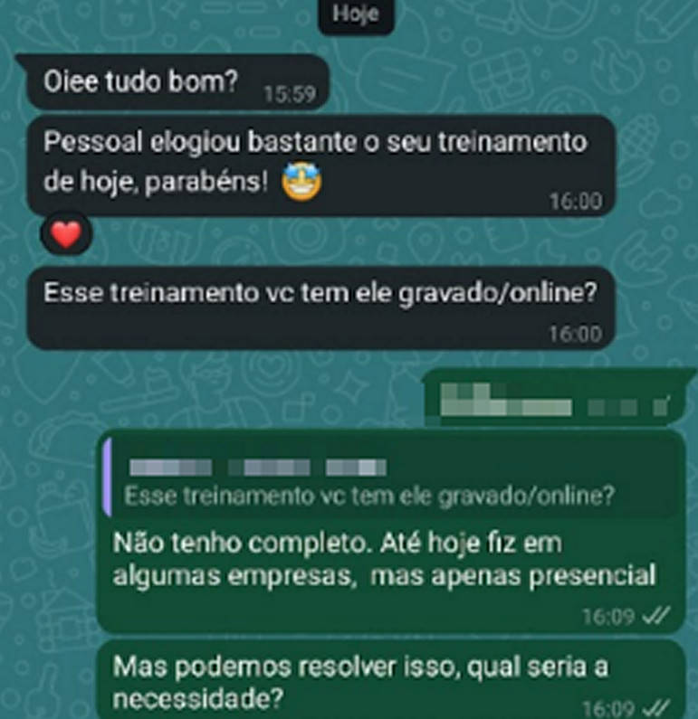 Diretora do O Corpo Explica, no dia do treinamento.